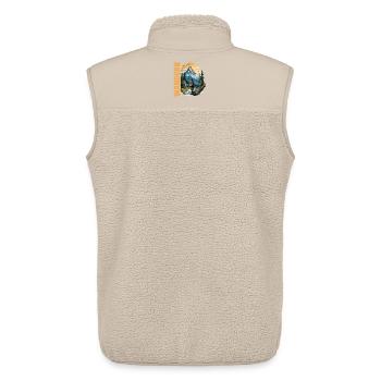 Wandern - Unisex Sherpaweste von Stanley/Stella - Beige - Hinten - AI Model Male 178 light (178cm)