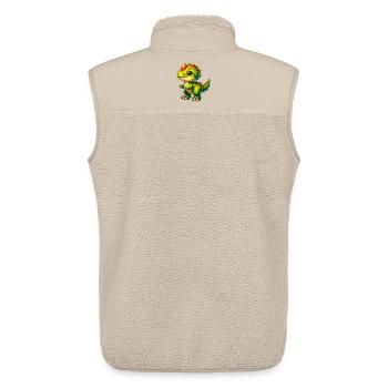Dinosaur - Unisex Sherpa Gilet by Stanley/Stella - beige - Back - AI Model Male 178 light (178cm)