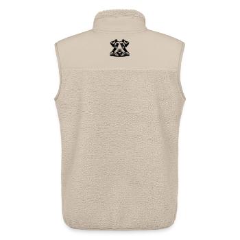 Irish Terrier Head with Paws - Unisex Sherpa Gilet by Stanley/Stella - beige - Back - AI Model Male 178 light (178cm)