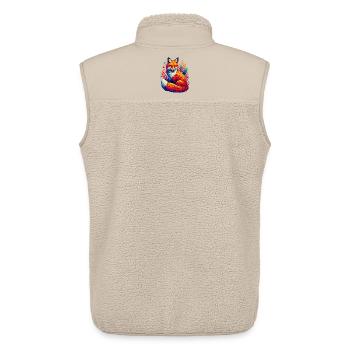 Fox - Unisex Sherpa Gilet by Stanley/Stella - beige - Back - AI Model Male 178 light (178cm)