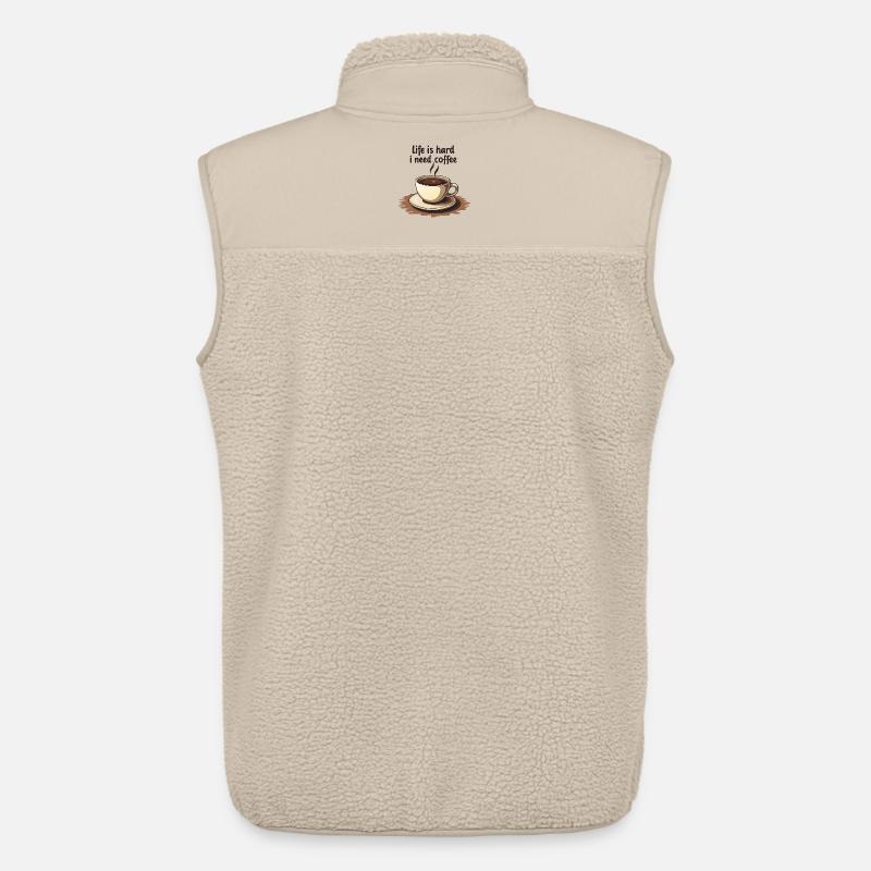 Kaffeetasse mit Textmotivation - Unisex Sherpaweste von Stanley/Stella - Beige