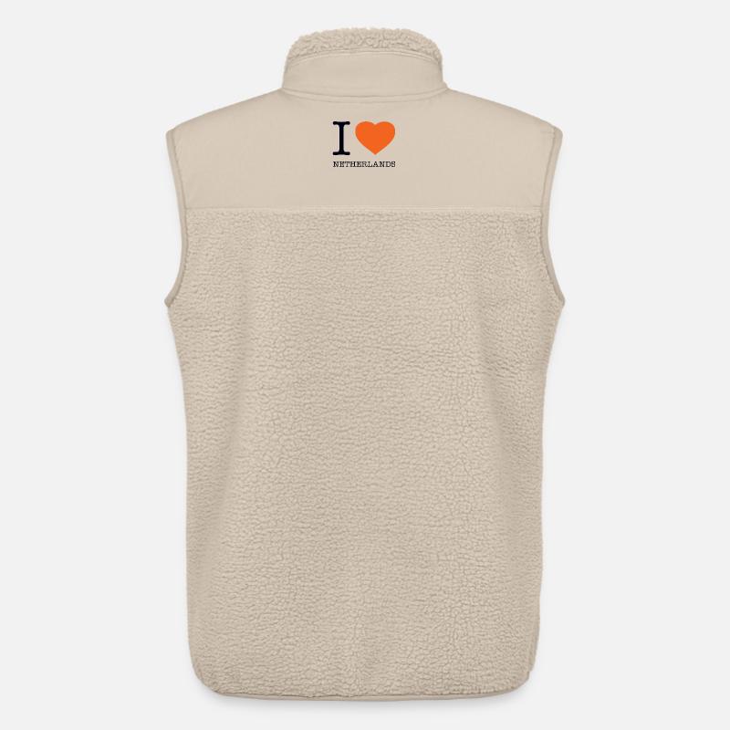 I LOVE NETHERLANDS - Unisex Sherpaweste von Stanley/Stella - Beige