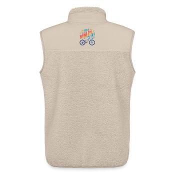 Bike Like You Stole It Fungraphic - Unisex Sherpa Gilet by Stanley/Stella - beige - Back - AI Model Male 178 light (178cm)