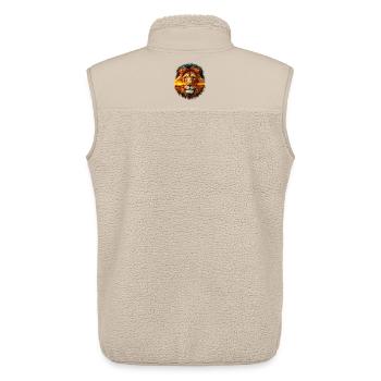 Lion - Unisex Sherpa Gilet by Stanley/Stella - beige - Back - AI Model Male 178 light (178cm)
