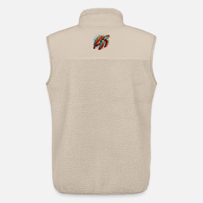 Schildkröte - Unisex Sherpaweste von Stanley/Stella - Beige