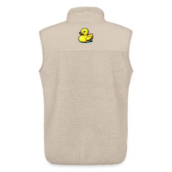 Duckling Duck Duck Duck - Unisex Sherpa Gilet by Stanley/Stella - beige - Back - AI Model Male 178 light (178cm)