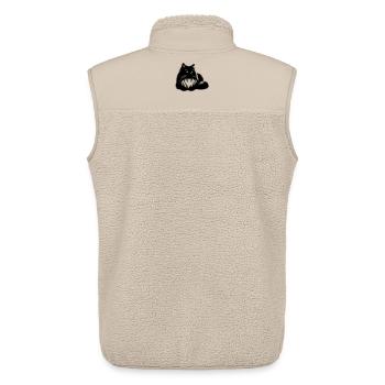 Ragdoll Katze - Unisex Sherpaweste von Stanley/Stella - Beige - Hinten - AI Model Male 178 light (178cm)