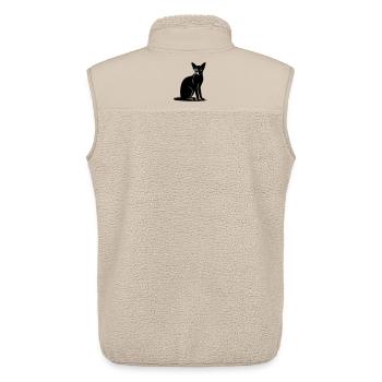 Abyssinian Cat - Unisex Sherpa Gilet by Stanley/Stella - beige - Back - AI Model Male 178 light (178cm)