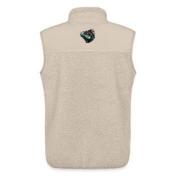 Iguane - Veste sans manches sherpa unisexe Stanley/Stella - beige - Dos - AI Model Male 178 light (178cm)