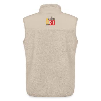 Moins de 40 - trente-dix ! - Veste sans manches sherpa unisexe Stanley/Stella - beige - Dos - AI Model Male 178 light (178cm)