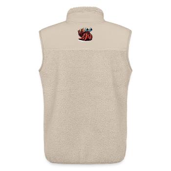 Hermit crab - Unisex Sherpa Gilet by Stanley/Stella - beige - Back - AI Model Male 178 light (178cm)