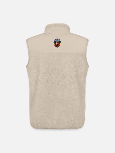 Gordon Setter with sunglasses - Unisex Sherpa Gilet by Stanley/Stella - beige