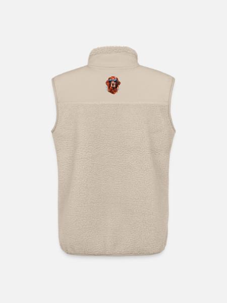 Irish Setter with Sunglasses - Unisex Sherpa Gilet by Stanley/Stella - beige