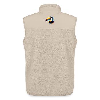 Tukan - Unisex Sherpaweste von Stanley/Stella - Beige - Hinten - AI Model Male 178 light (178cm)