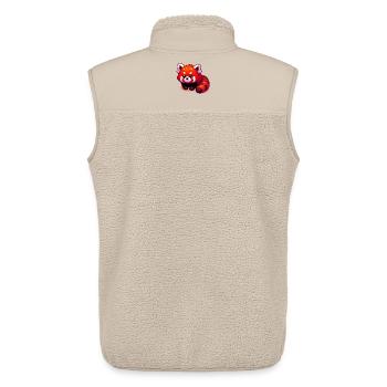 Petit panda - Veste sans manches sherpa unisexe Stanley/Stella - beige - Dos - AI Model Male 178 light (178cm)