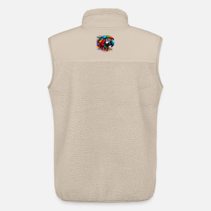 Papagei - Unisex Sherpaweste von Stanley/Stella - Beige