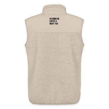 Muay Thai - Unisex Sherpaweste von Stanley/Stella - Beige - Hinten - AI Model Male 178 light (178cm)