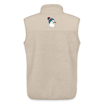 Mouette - Veste sans manches sherpa unisexe Stanley/Stella - beige - Dos - AI Model Male 178 light (178cm)