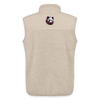 Panda - Unisex Sherpa Gilet by Stanley/Stella - beige - Back - AI Model Male 178 light (178cm)