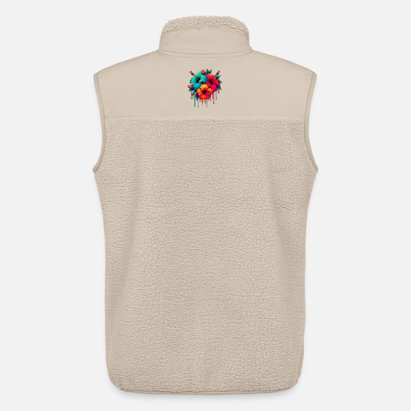 Hibiskusblüten - Unisex Sherpaweste von Stanley/Stella - Beige