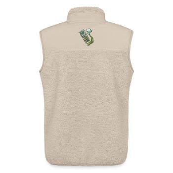 Carte à l’aquarelle Vietnam - Veste sans manches sherpa unisexe Stanley/Stella - beige - Dos - AI Model Male 178 light (178cm)