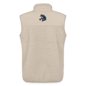Pferd - Unisex Sherpaweste von Stanley/Stella - Beige - Hinten - AI Model Male 178 light (178cm)