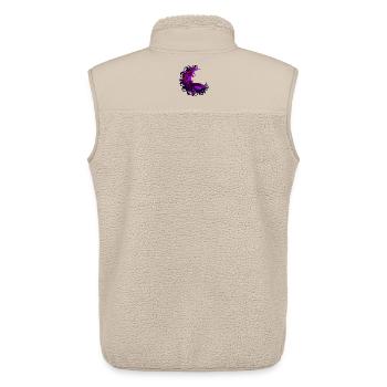 Mondsichel, Rosenblüte, Katzen motiv, Ranken - Unisex Sherpaweste von Stanley/Stella - Beige - Hinten - AI Model Male 178 light (178cm)