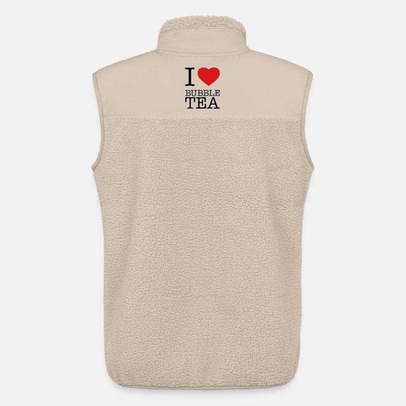 I LOVE BUBBLE TEA - Unisex Sherpaweste von Stanley/Stella - Beige