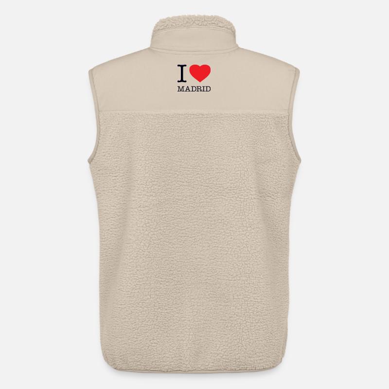 I LOVE MADRID - Unisex Sherpaweste von Stanley/Stella - Beige
