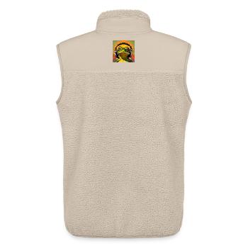 Musikfrosch Sound Frog - Unisex Sherpaweste von Stanley/Stella - Beige - Hinten - AI Model Male 178 light (178cm)