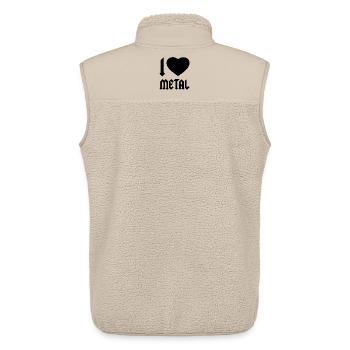J’ADORE LE MÉTAL - Veste sans manches sherpa unisexe Stanley/Stella - beige - Dos - AI Model Male 178 light (178cm)