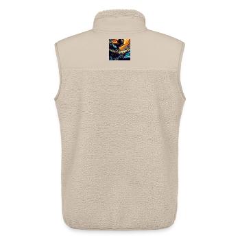 Bluesman - Veste sans manches sherpa unisexe Stanley/Stella - beige - Dos - AI Model Male 178 light (178cm)