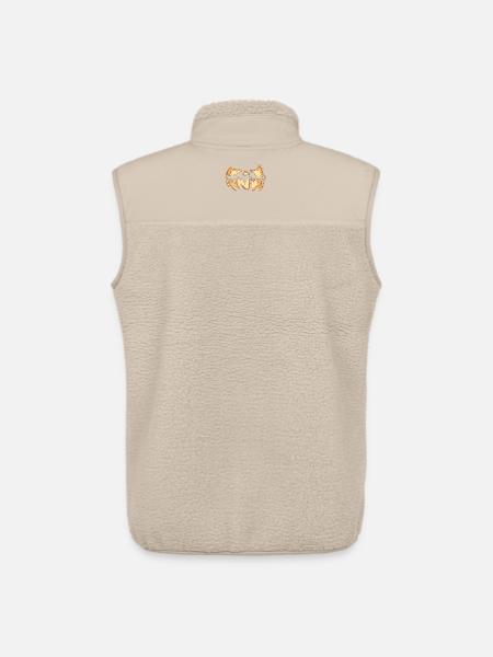 Pumpkin Face Halloween Scribble - Unisex Sherpa Gilet by Stanley/Stella - beige
