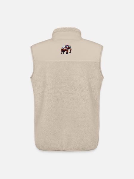 Éléphant - Veste sans manches sherpa unisexe Stanley/Stella - beige