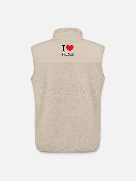 I LOVE ROME Rom Italy Italien - Unisex Sherpa Gilet by Stanley/Stella - beige