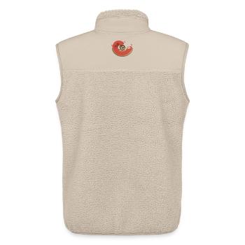 Surfing watermelon - Unisex Sherpa Gilet by Stanley/Stella - beige - Back - AI Model Male 178 light (178cm)