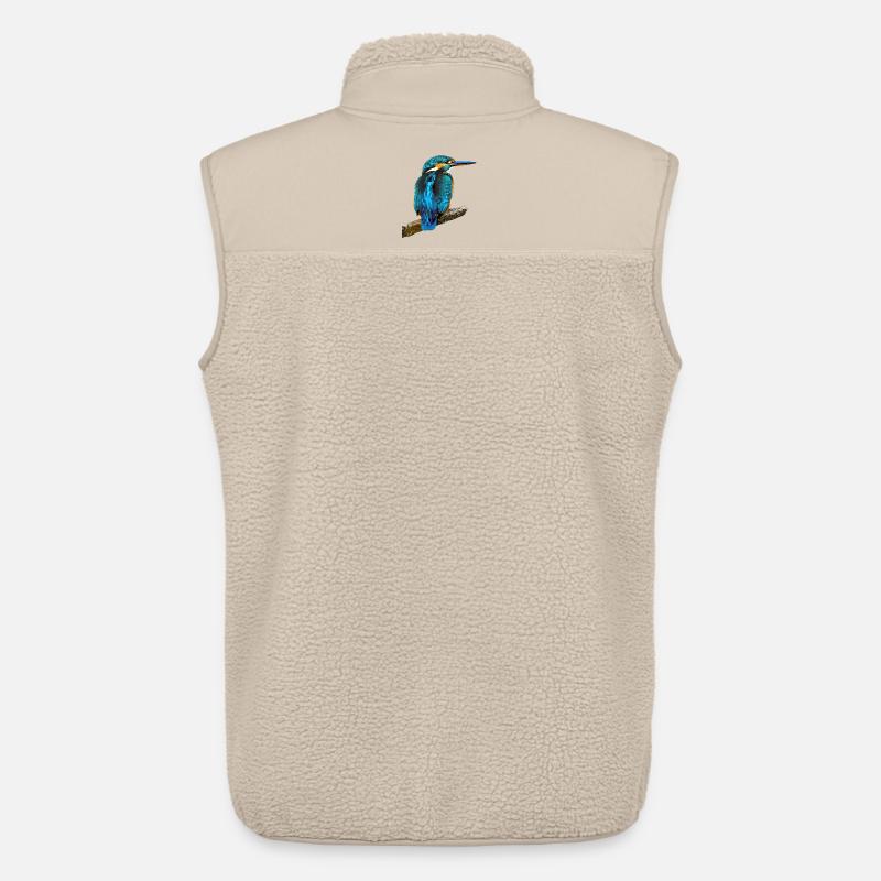 Eisvogel Alcedo atthis - Unisex Sherpaweste von Stanley/Stella - Beige