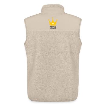 La Reine des Mamans - Fête des Mères - Veste sans manches sherpa unisexe Stanley/Stella - beige - Dos - AI Model Male 178 light (178cm)