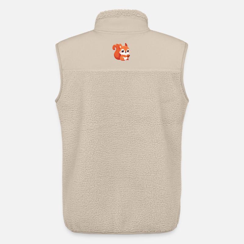 Chibi Squirrel Kawaii - Unisex Sherpa Gilet by Stanley/Stella - beige