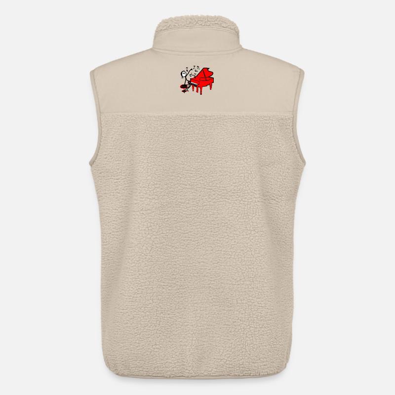 Strichmännchen Rotes Klavier - Unisex Sherpaweste von Stanley/Stella - Beige