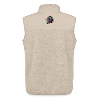Amerikanischer Indianer Adler Amerikanische Rothaut - Unisex Sherpaweste von Stanley/Stella - Beige - Hinten - AI Model Male 178 light (178cm)