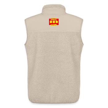 Est 1971 Freetown Christiania Denmark Hippie Weed - Unisex Sherpa Gilet by Stanley/Stella - beige - Back - AI Model Male 178 light (178cm)