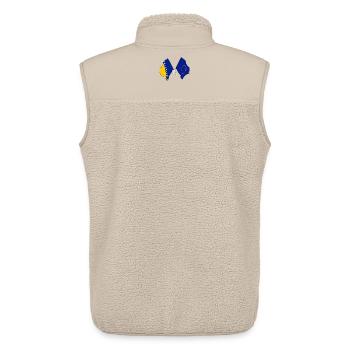 Flag of Bosnia and Herzegovina and flag of Europe - Unisex Sherpa Gilet by Stanley/Stella - beige - Back - AI Model Male 178 light (178cm)