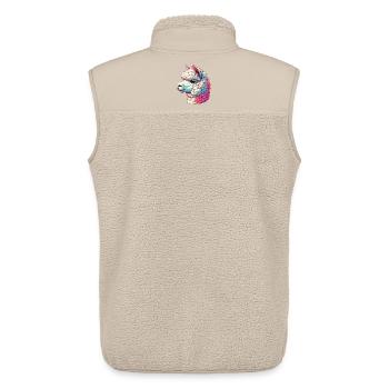 Alpaca - Unisex Sherpa Gilet by Stanley/Stella - beige - Back - AI Model Male 178 light (178cm)