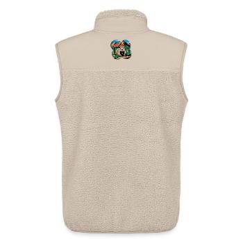 Marmotte - Veste sans manches sherpa unisexe Stanley/Stella - beige - Dos - AI Model Male 178 light (178cm)