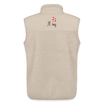 20. 20th ANNIVERSARY. 20 YEARS ANNIVERSARY. 20 YEARS. - Unisex Sherpa Gilet by Stanley/Stella - beige - Back - AI Model Male 178 light (178cm)
