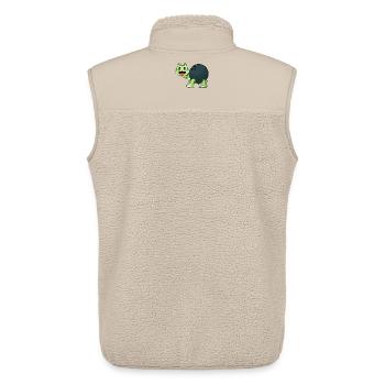 Tortue Bowling Boule de bowling - Veste sans manches sherpa unisexe Stanley/Stella - beige - Dos - AI Model Male 178 light (178cm)