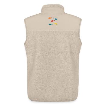 Jahrestag. Jubiläumsdekade. Humor. komisch - Unisex Sherpaweste von Stanley/Stella - Beige - Hinten - AI Model Male 178 light (178cm)