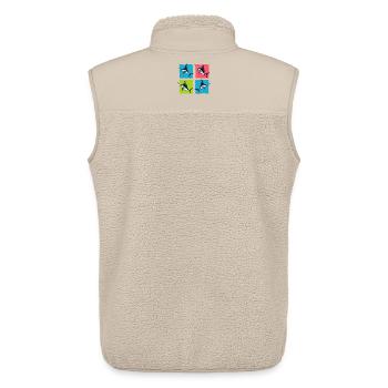 Espadon - Veste sans manches sherpa unisexe Stanley/Stella - beige - Dos - AI Model Male 178 light (178cm)