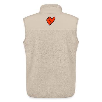 VALENTINSTAG. Junggesellinnenabschied. ICH LIEBE DICH. ICH LIEBE DICH. LIEBE - Unisex Sherpaweste von Stanley/Stella - Beige - Hinten - AI Model Male 178 light (178cm)